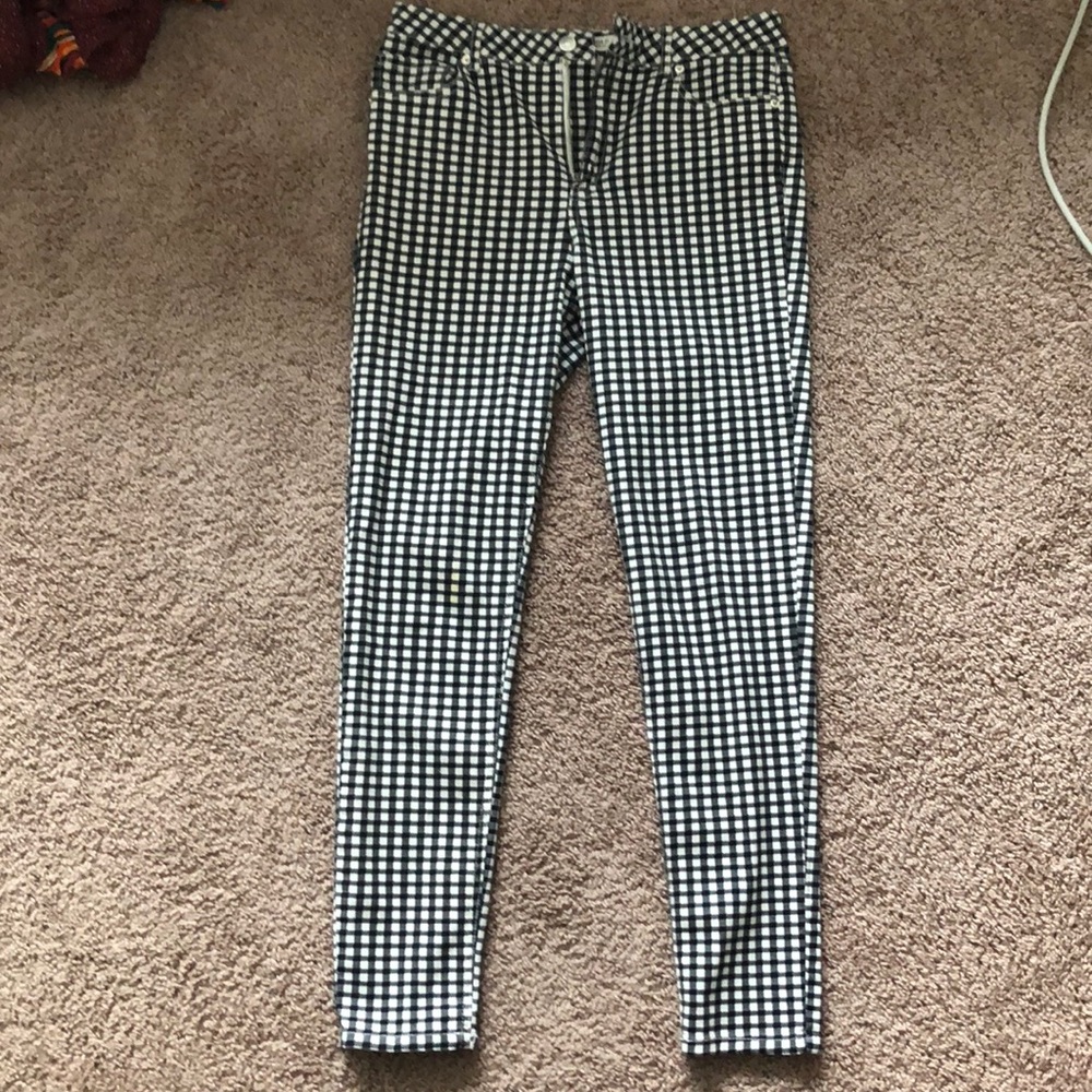 gingham jeans